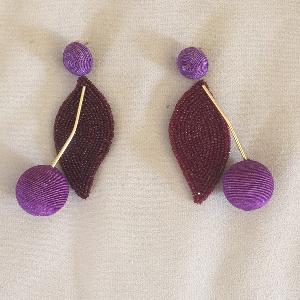 Rebecca de Ravenel Cherry Oh Baby Purple Earrings